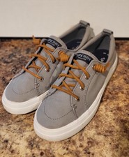 Zapatos de barco Sperry Top Sider para mujer 6,5 grises planos Pier Wave sin cordones 37 zapatillas Boat Zapatos de mujer price