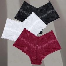 Paquete De 3 Pantis De Encaje Sexy Para Mujer Ropa Interior Tangas Bikinis Moda Ropa Interior Set de mujer price