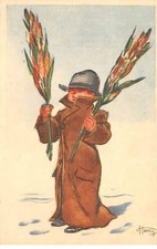 Ilustrador - N º 80947 - Henry - Niño Con Un Largo Abrigo Y De Flor Abrigo de niño price