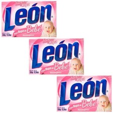 3X Jabón LEON Jabón para Ropa de Bebé 🇲🇽 Jabón de Lavandería Bar, 350g, Pack de 3 Jabón para bebé price