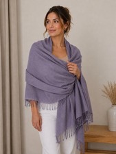 Mantón envolvente bufanda 80" X 30" 70% pashmina 30% seda púrpura texturizado cómodo Bufanda price