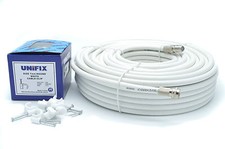 1M Metro Blanco RG6 Cable Coaxial Freesat Plomo para Sky Plus HD TV Coaxial Satellite Cable price