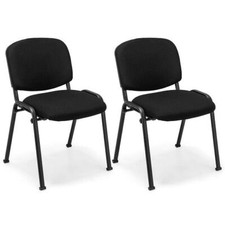 Silla de Oficina con Marco de Metal y Cojines Acolchados para Sala de Conferencias - Juego de 2 - Ejecutiva Muebles Set price