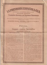 España Póliza de Seguro de Incendios Sevilla año 1957 (GG-570) Seguro price