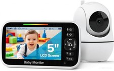 Monitor de bebé GoodBaby de 5" con cámara y audio, sin cámara segura WiFi, 30 horas Bebé Monitor price