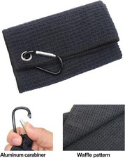 Toalla de Golf Premium con Mosquetón Clip Microfibra Absorbente Patrón Gofre Golf Foot Toalla price