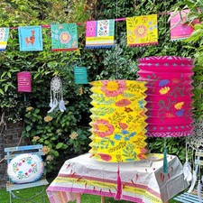 BOHO LINTERNA GUIRNALDA FLORAL Cumpleaños Bohemio Jardín Verano Fiesta Decoración Colgante Farol decorativo price