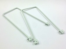 Par de sujetalibros flexibles con doble ranura para estanterías blancas 200 mm blancas Oficina Shelving price