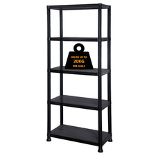 Estantería de plástico de 5 niveles unidad de almacenamiento para el hogar estantes estantes organizador de garaje nuevo Oficina Shelving price