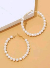 Pendientes de aro de perlas Pearl Pendientes price