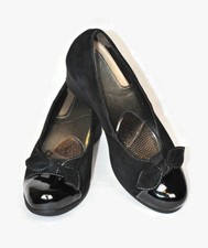 Tacones de cuña Scholl negros charol y gamuza de cuero talla UK 4 EU 37 detalle de lazo Wedge Heels price