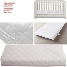 Colchón Cuna Cama Bebé Acolchado Impermeable Transpirable Extra Grueso 140x70X13 Cuna para bebé price
