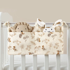 Organizador de cuna para bebé cuna carrito cama bolsa de almacenamiento 2 bolsillos cabecera colgante pañal N Cuna para bebé price