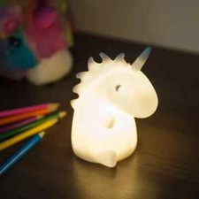 Lámpara Unicornio Infantil Blanca LED Uni Luz Nocturna Niñas Dormitorio Mesa Escritorio Decoración Habitación de bebé mesa lámpara price