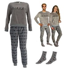 FRIENDS Serie Hombre Mujer Pijama Largo + Calcetines Dos Piezas Cálido Pila De Pijama de hombre price