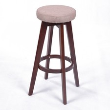 Nuevo! Moderno sin Espalda Madera Lino Beige Taburete De BAR - 29" Contemporáneo Bar Taburete price