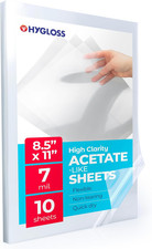 Papel de acetato de 8,5" X 11" - Hojas de acetato transparente de 7 mil para proyectos de artesanía, clase Foto Papers y Acetates price