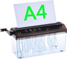 Trituradora de papel manual A4 manivela manual 3 mm corte a tira portátil Papel Shredder price