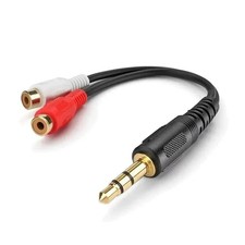 Cable adaptador de audio Y hembra estéreo auxiliar de 3,5 mm a 2 RCA cable MP3 iPod música AV MP3 Player y iPod price