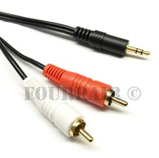 Cable adaptador estéreo auxiliar de 3 pies (1/8") 3,5 mm a 2 RCA macho audio Y cable MP3 iPod MP3 Player y iPod price