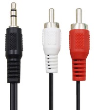 Cable Aux Audio 3.5mm Estéreo Macho a 2 RCA Y para iPod iPhone MP3 MP3 Player y iPod price