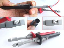 2 PIEZAS 1kV 10A Cables Perforadores Aislados Gancho de Prueba 4mm Banana Jack Multímetro Pluma Handheld Terminals price