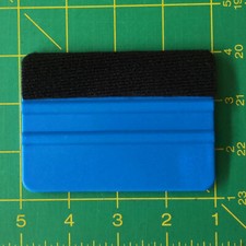 4" Plastic Felt Edge Squeegee Car Vinyl Wrap Application Tool Scraper Decal Blue Felt price