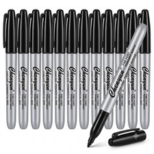 10x Rotuladores Permanentes Punta de Bala Negra Impermeable Fieltro Fino Marcadores a Granel Felt price