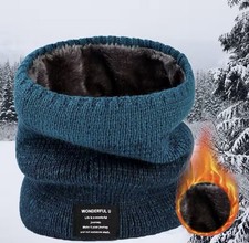Bufanda de invierno para hombre, Bandana con anillo de lana, bufanda sólida cáli Bufanda de hombre price