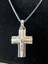 Collar Colgante Cruz Crucifijo Plata de Ley 925 Caja Cadena Joyería Boxes price