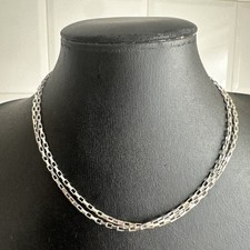 Excelente collar de cadena de eslabones de caja rectangulares de plata de ley 925 maciza de 30" Joyería Boxes price