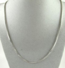 Collar de cadena de caja de plata esterlina .925 pesado 20" Italia Paolo Romeo Joyería Boxes price
