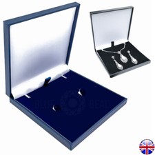JOYERÍA DELGADA CAJAS DE REGALO 95x17mm Cuero sintético colgante collar se adapta a letra grande Joyería Boxes price