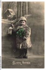 BAFP4-0342-ENFANTS - Buena Año - Postal De Niña Con Abrigo Abrigo de niña price