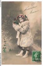 BAFP4-0325-ENFANTS - Feliz Año - Retrato De Una Niña Con Abrigo Abrigo de niña price