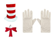 El Gato en Sombrero Disfraz Día Semana Libro Mundo Gorro Rayas & Pajarita Set Gorro infantil price