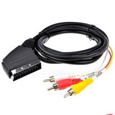 Enchufe/salida Scart a rojo blanco amarillo RCA 3 x enchufes de fono cable de video 2 m Scart Cable price