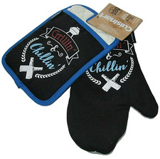 CUISINART Juego de 2 Piezas para Barbacoa Guantes para Horno y Soporte para Olla GRILLIN' & CHILLIN' Cocina Textil Set price