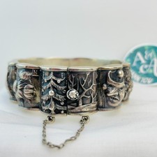 Pulsera Calendario Meses Safir 36,2 g Plata Esterlina Portuguesa Vintage 12 Paneles Plata Bracelet price