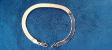 Pulsera de eslabones planos de cadena de serpiente de 5 mm de plata de ley 925 7 pulgadas 19,5 cm Plata Bracelet price