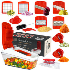 Cortadora de verduras 8 en 1 con contenedor procesador manual de alimentos Reino Unido Comida Processor price