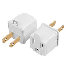 Adaptador de toma de corriente de 3 a 2 clavijas, convertidor conectado a tierra, paquete de 2 para el hogar y el trabajo Hogar Electrodomésticos Display/ Outlet price
