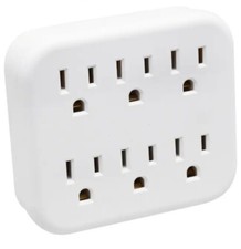 6 tomas de corriente conectadas a tierra grifo eléctrico general enchufe múltiple de 6 clavijas Hogar Electrodomésticos Display/ Outlet price