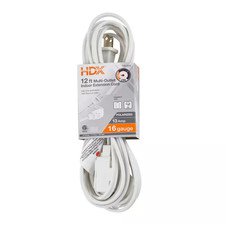 NUEVO CABLE DE EXTENSIÓN INTERIOR 12 pies calibre 16 3 salidas enchufe múltiple para uso de oficina en casa Hogar Electrodomésticos Display/ Outlet price