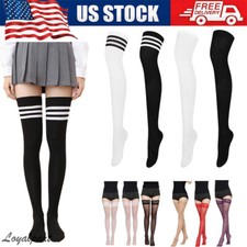 Medias de algodón extra largas hasta el muslo hasta la rodilla para dama EE. UU. Knee- Alta Calcetines/ Garter Stockings price