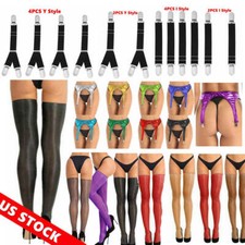Mujeres Liguero Medias Sexy Muslo Hasta Pantimedias Brillante Cinturón Metálico Knee- Alta Calcetines/ Garter Stockings price