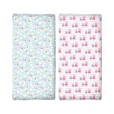 Paquete de 2 sábanas ajustables para cuna Peppa Pig My First ropa de cama de algodón para guardería Cama Sábana para bebé price