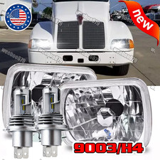 1997-2010 For Kenworth T300 Pair DOT 7x6" 5x7" inch Driving Light DRL White Lenses price
