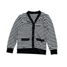 Cárdigan Poof Girl a Rayas Blanco y Negro Niñas Talla 14 Jersey y Cárdigan y Knitwear de niña price