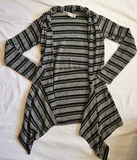Cárdigan Izzy & Addie Niñas Gris Y Negro Rayas Dobladillo Asimétrico Talla Grande Jersey y Cárdigan y Knitwear de niña price
